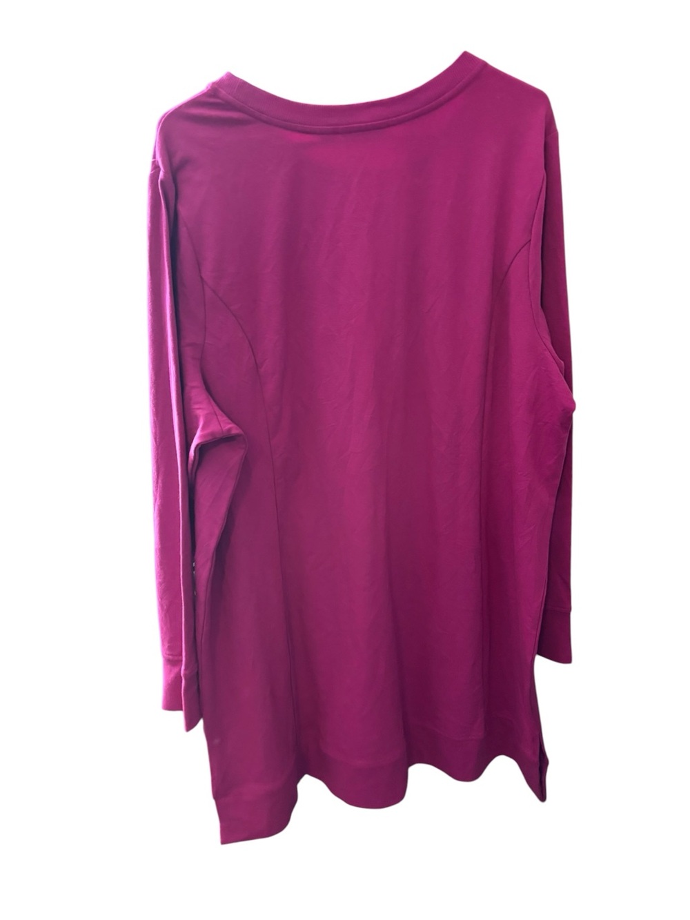 Relaxed Tunic Sweatshirt - Vivid Fuchsia - Picture 4 of 6